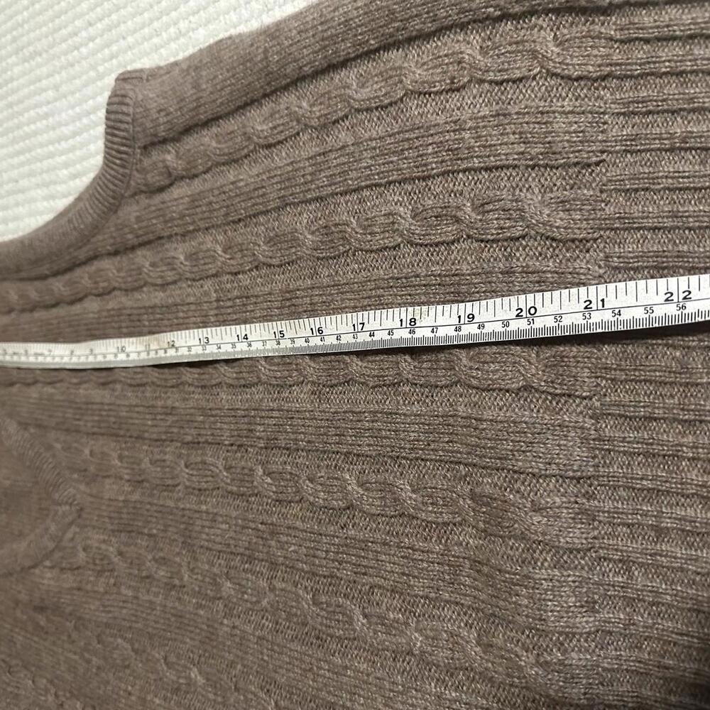 Jantzen vintage USA made wool cable knit vest tan preppy old money men’s sz S - Picture 8 of 8